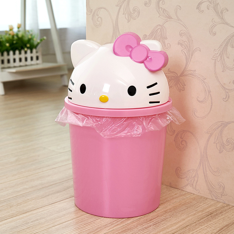Office Furniture Brand - Hello Kitty Small Desktop Trash Can