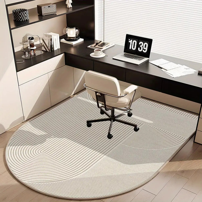 Chair Mat Hard Floor - VIKAMA Japanese-style Cream Arch-shaped Carpet Non-slip