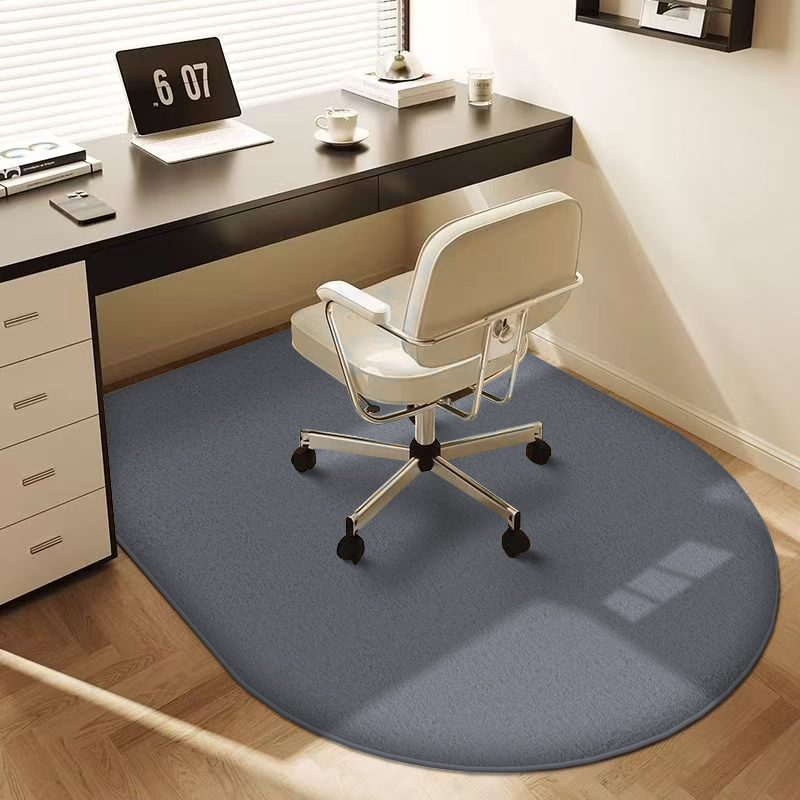 Chair Mat Hard Floor - Solid color flannel large size desk