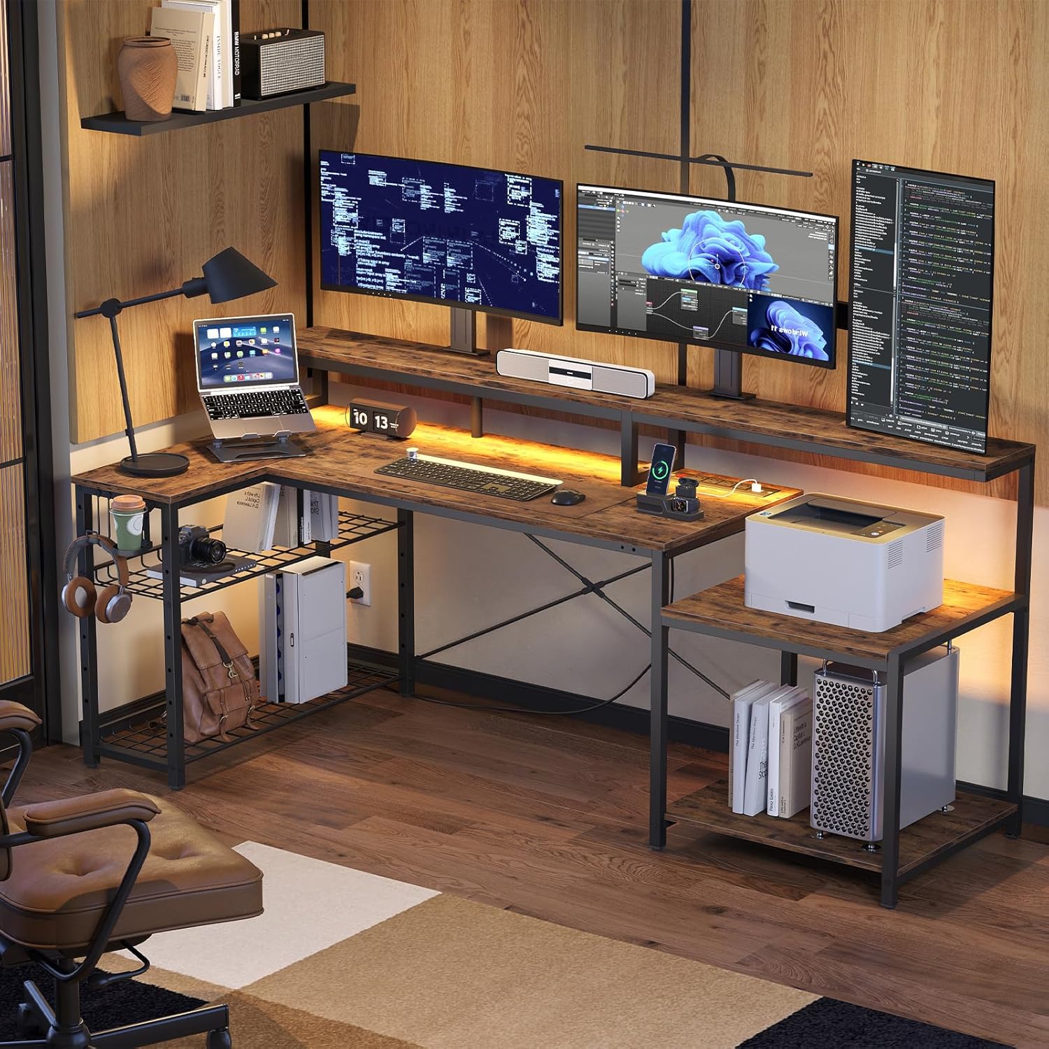 71.5 inch Computer Desk with P - đánh giá và giá Office Furniture Outlet