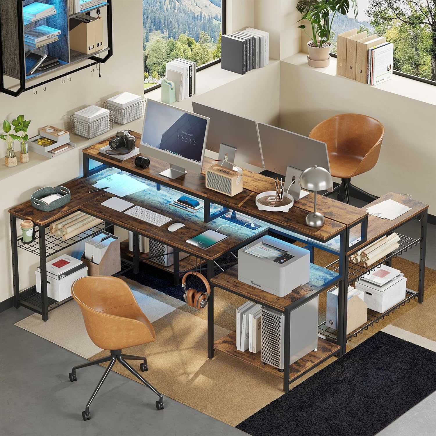 71.5 inch Computer Desk with P - đánh giá và giá Office Furniture Outlet