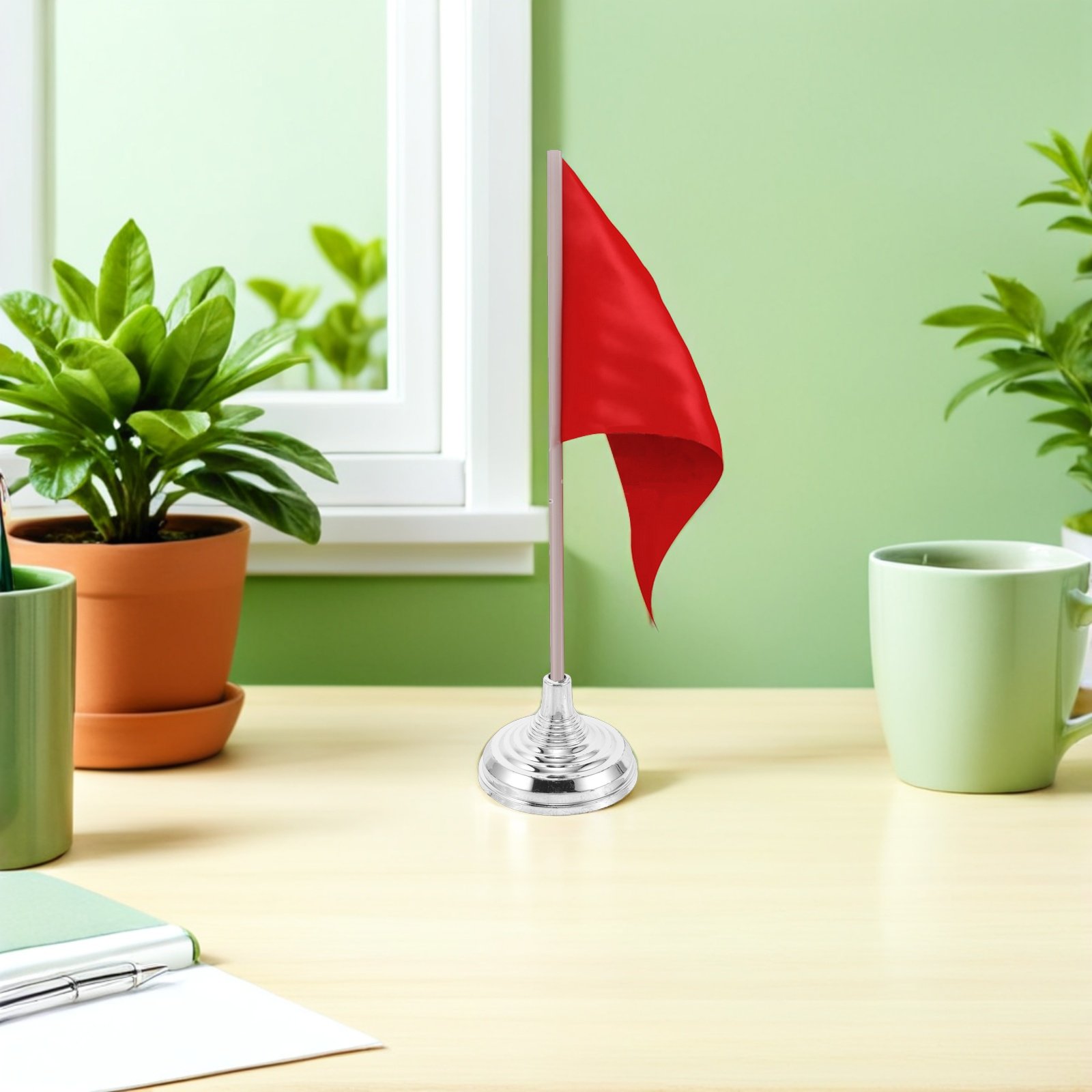 12Pcs Silver Mini Desk Flag St - đánh giá và giá Office Furniture Direct
