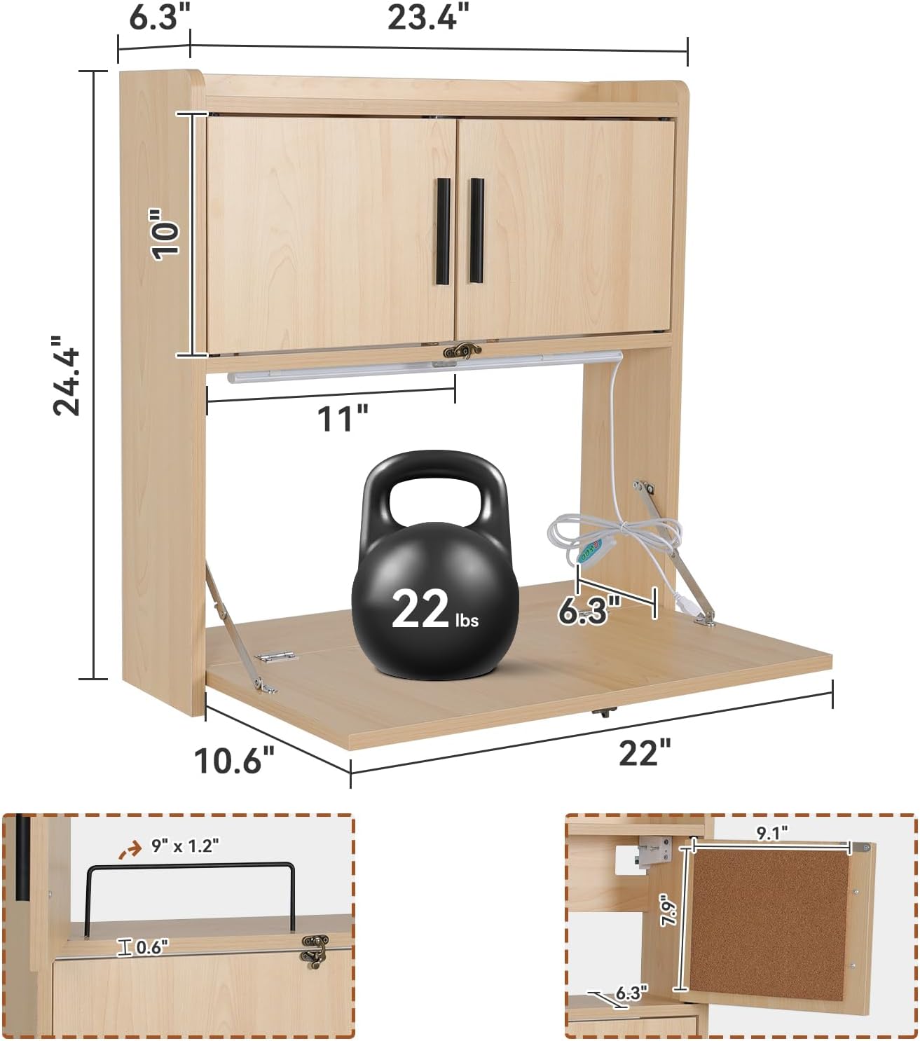 ARTETHYS Wall Mounted Desk Fol - đánh giá và giá Wall Mounted Desk Fold