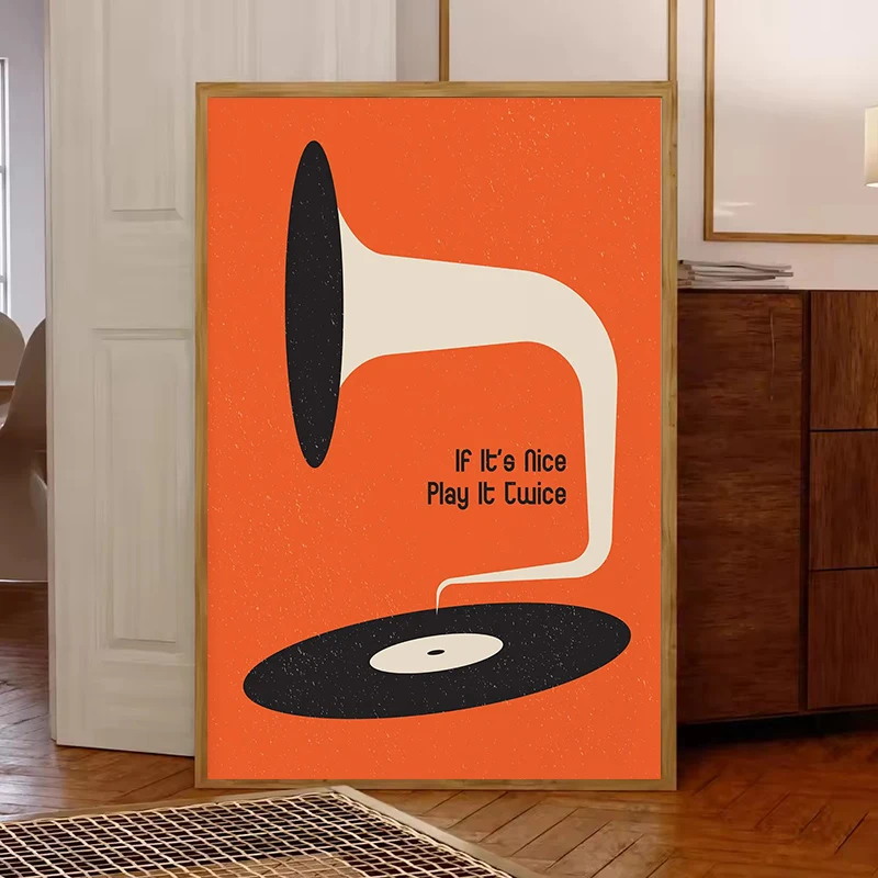 Mid Century Vinyl Record Canva - đánh giá và giá Office Furniture Direct