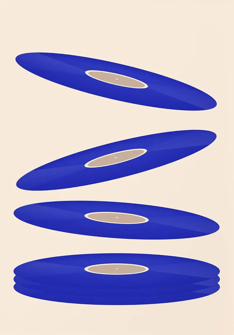 Mid Century Vinyl Record Canva - đánh giá và giá Office Furniture Direct