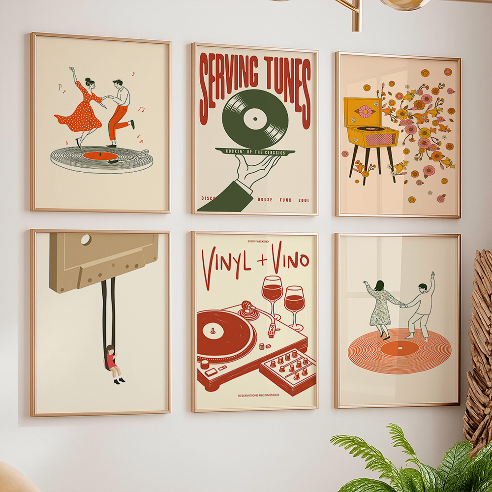 1pc Vintage Music Canvas Poste - đánh giá và giá Office Furniture Direct
