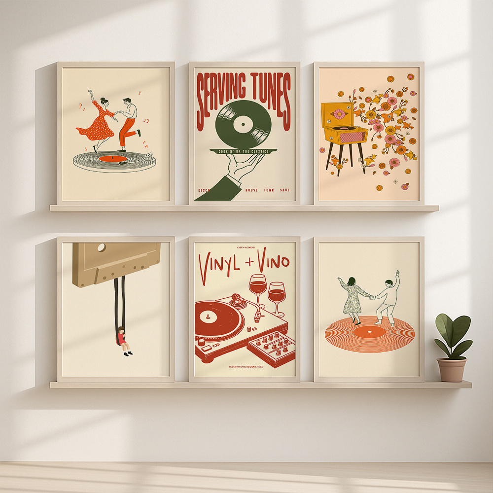 1pc Vintage Music Canvas Poste - đánh giá và giá Office Furniture Direct