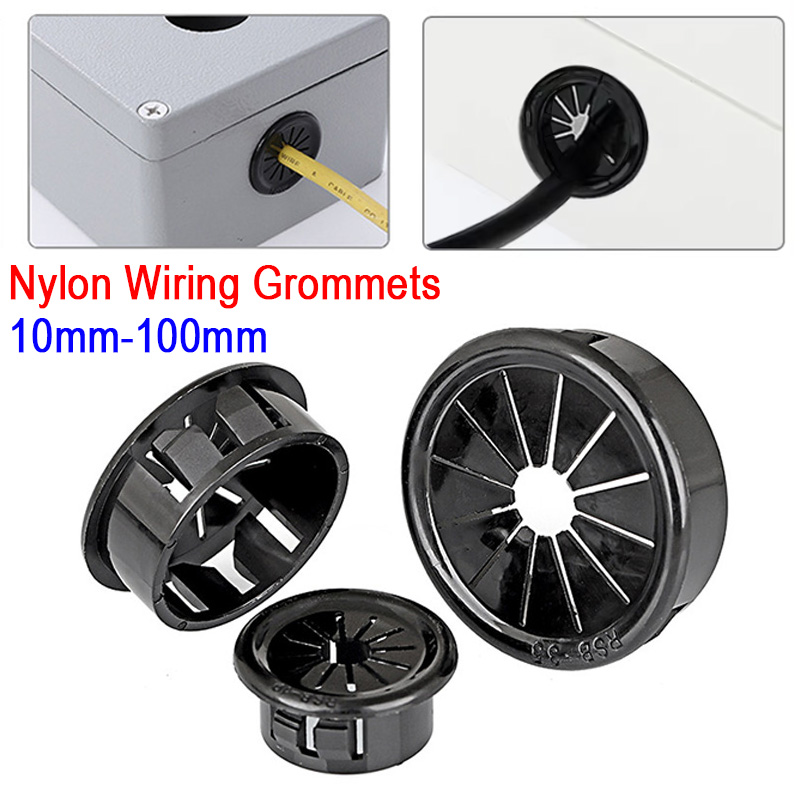 2~50pcs Black Plastic Cable Ho - đánh giá và giá Office Furniture Outlet