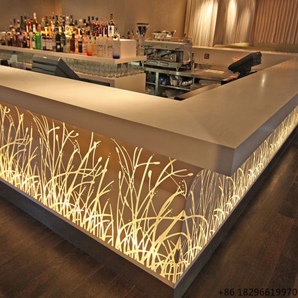 Translucent LED Home Bar Count - đánh giá và giá Reception Desk Counter
