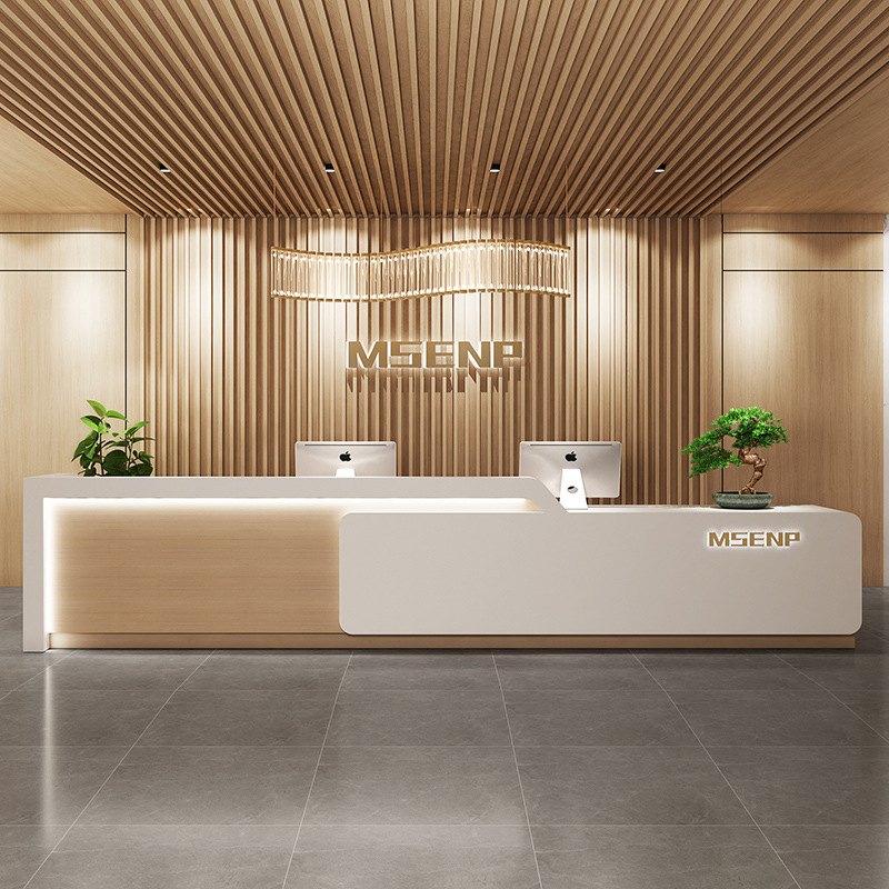 High-end Modern Checkout Count - đánh giá và giá Reception Desk Counter