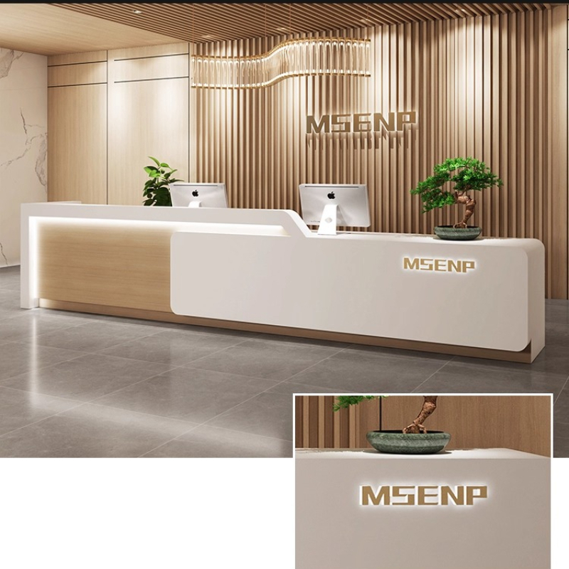 High-end Modern Checkout Count - đánh giá và giá Reception Desk Counter