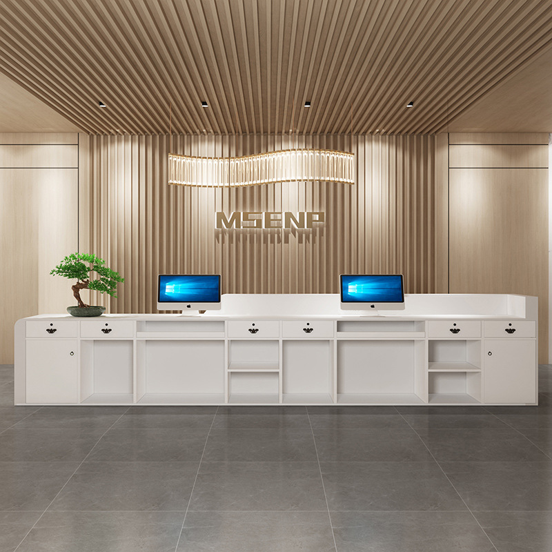 High-end Modern Checkout Count - đánh giá và giá Reception Desk Counter