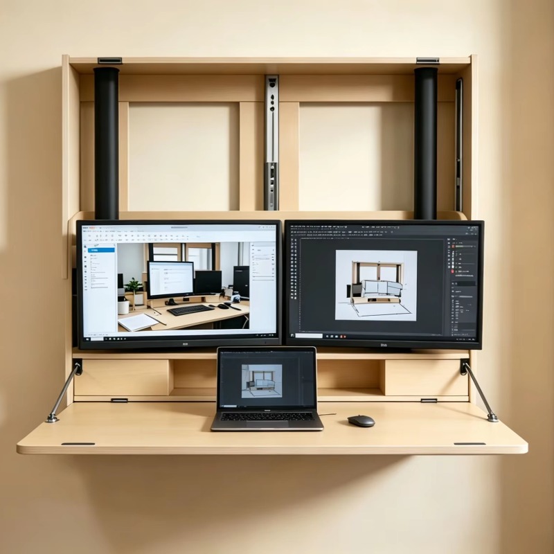 Space Saving Home Workstation  - đánh giá và giá Wall Mounted Desk Fold