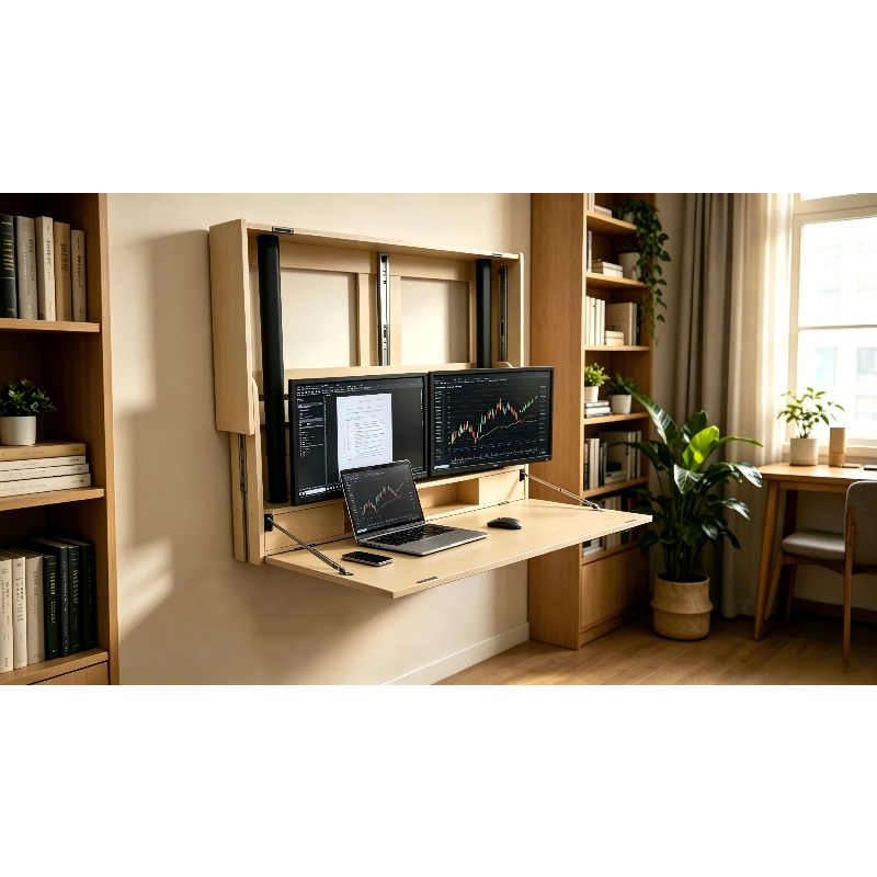 Space Saving Home Workstation  - đánh giá và giá Wall Mounted Desk Fold