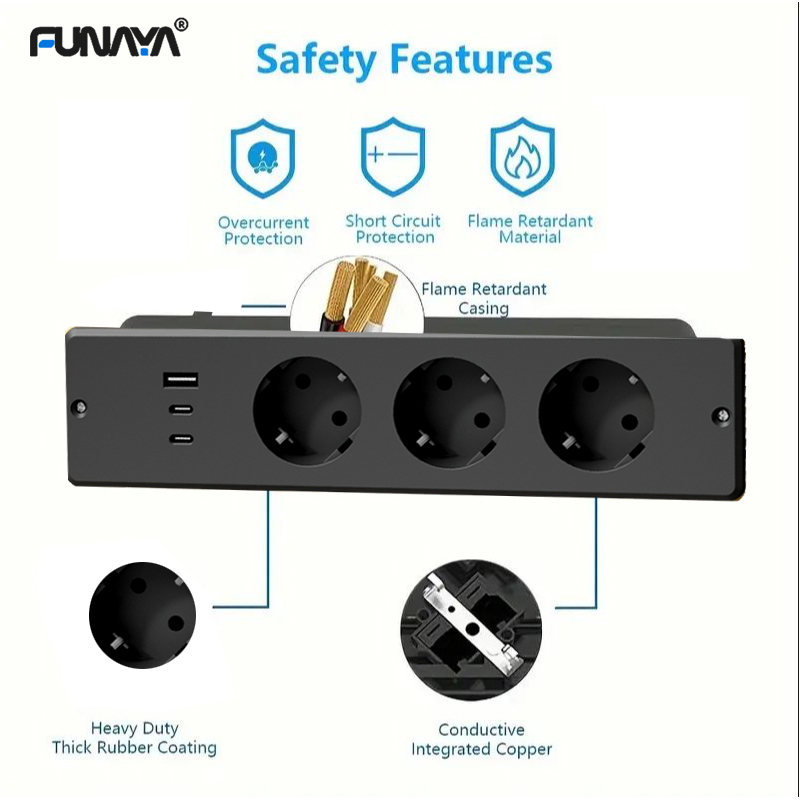 FUNAYA Built-in Socket EU KR w - đánh giá và giá Office Furniture Outlet
